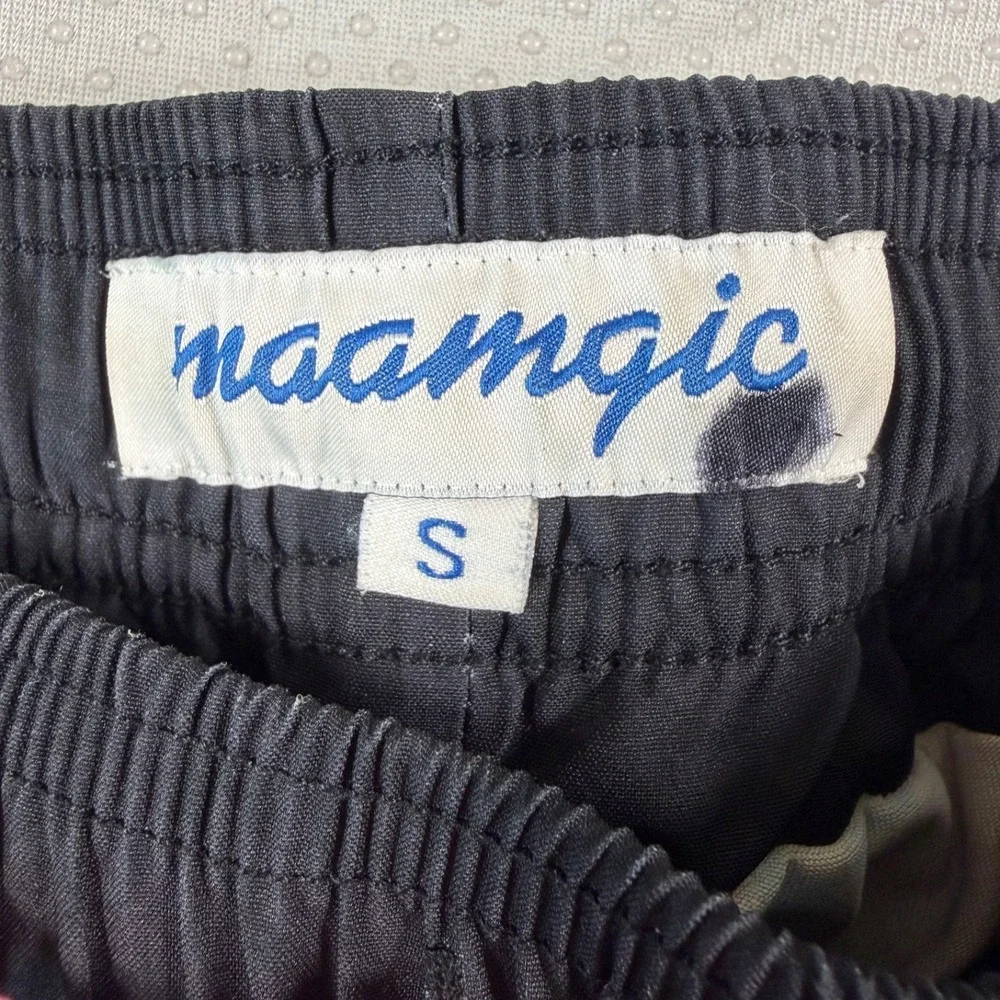 Maamgic Mens Swim Trunks 2 In 1 Shorts Small Black Tribal Geometric Compression